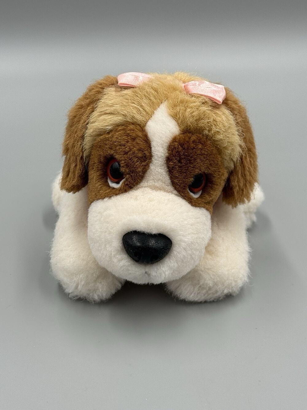 Vintage 1993 Dakin Missy St Bernard Dog Puppy Plush Pink Collar Beethoven 7 Inch